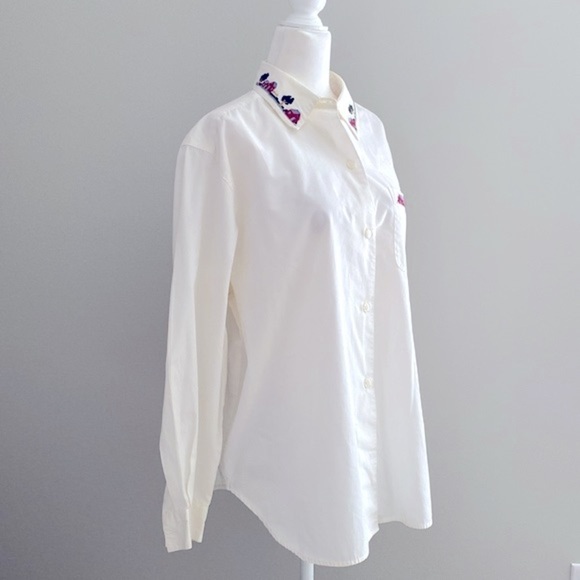 Alfred Dunner vintage cottage cross-stitch button down - Picture 2 of 10